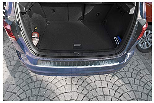 teileplus24 Ladekantenschutz passend für VW Golf Sportsvan 2017-06/2020 | Edelstahl Abkantung Montageband Reinigungstuch Passgenau Rostfrei