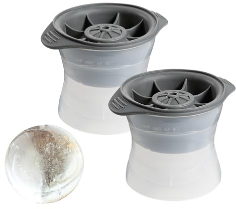 cilio Eiskugelform GRANDE 2er-Set, Ø 6 cm, stapelbar, auslaufsicher | Eisformen, für runde Eiskugeln mit Ø 6 cm, platzsparend, stapelbar, BPA-freier Hartkunststoff, 2 Stück