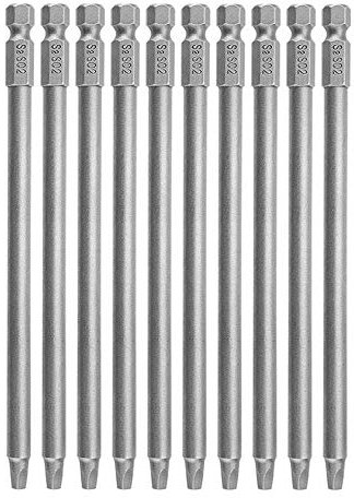 “Gasea 10 piezas 150 mm de Juego de Brocas para Destornillador,Largo Destornillador Bits,Magnética de Vástago Plaza para Taladro Eléctrico