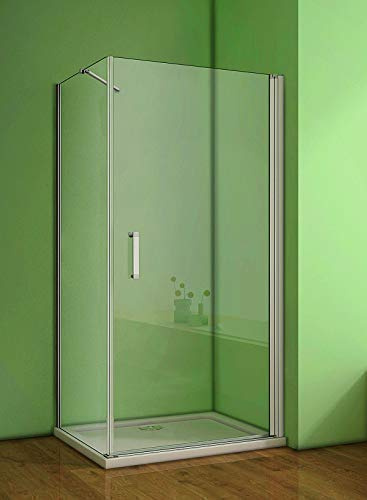 Duschkabine 70x90cm Duschabtrennung Duschtür Duschwand 5mm Sicherheitsglas