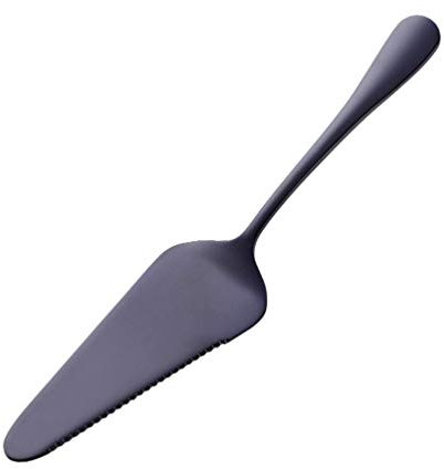 DOITOOL Kuchenheber Tortenheber Edelstahl 304 Schwarz Tortenheber Edelstahl Schwarz Pizza Spatel Torte Und Kuchenschneid Tortenschneider Und Torten Spatel FüR Kuchen Pizza Und KäSe ，22 cm Die schwarze
