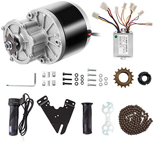 VEVOR 24V 250W Getriebemotor Untersetzung Elektrischer Bürstenmotor 2700 U Electric brush motor Schwarz