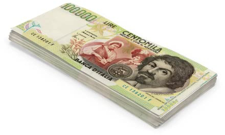 Scratch Cash Lire - 100 Banconote Finte da ₤ 100.000, Fac-Simile Lire, Dimensioni Reali