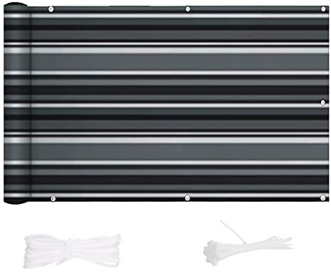 Yoosing BalkonSichtschutz SeitenSichtschutz 90x1150cm, Balkon Sichtschutz Balkonabdeckung, pflegeleichtes, atmungsaktiv für Balkon Garten Terrassen