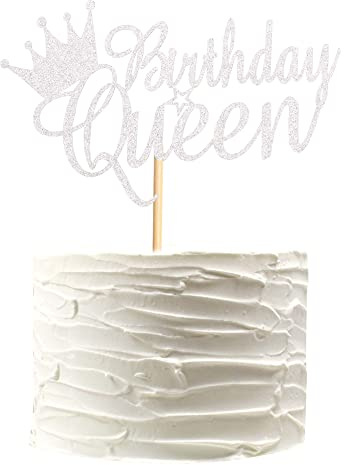 Arthsdite Tortenaufsatz mit silberfarbenem Glitzer, 1 Stück, vielseitig einsetzbar, ideal für Kuchen, Geburtstage, Hochzeiten, Abschlussfeiern, Babypartys, Silber
