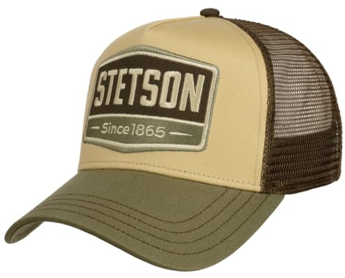 Stetson Highway Trucker Cap Snapback Baumwolle Herren Sommer Winter Oliv One Size