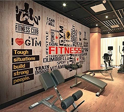 Fondos de pantalla Mural 3D Gimnasio Gran Mural Sala de estar Dormitorio Comedor Papel tapiz Decoración del ho Decoración Fotomural Sala De Estar Pared Pintado Papel Tapiz No Tejido-430cm×300cm