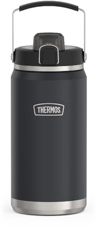 THERMOS ICON SERIES Stainless Steel Water Bottle with Spout - 64 Ounce, Granite - Vacuum Insulated Water Bottle with Lid