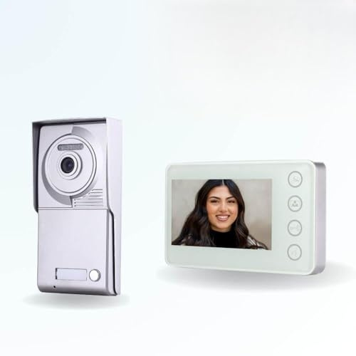 BT Security Portier interphone vidéo Neo 2 Fils - 1 Appartement - 1 écran Blanc