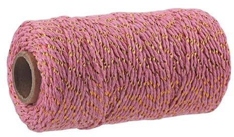 Cuerda de hilo de algodón de 100 m/rollo de cordel de panadero, cordel de algodón colorido para manualidades, cuerda de macramé, cuerda de bricolaje, textil para el hogar, envoltura de regalos,