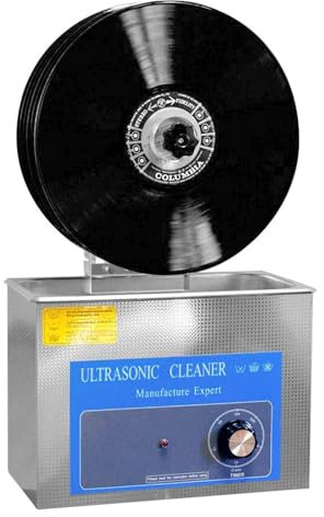 Ultrasonic Vinyl Records Cleaner 4L with Drying Rack - 140W Record Washing Machine and Timer for 12-inch Records - Easy Cleaning and Drying