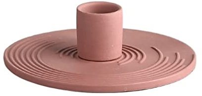 ENGENDER Portavelas Candelador de cerámica Minimalista Moderno Candelador Redondo Blanco Adecuado for la Sala de Estar Comedor de Cocina Candelero
