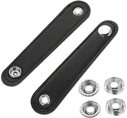 Universelle Ledergürtel mit Balgschnalle für Bass Akkordeon Schwarz | Space Leder, Leicht zu Tragen, Zubehör für Akkordeon, Kompakt, 2 Stück Pack, Passend für Bassmodell