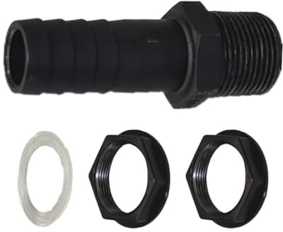 Accessoires pour Tonneaux De Pluie Tank Duct Thick Tank Overflow Connector External Thread Rain Barrel Hose Nozzle for Rain Barrels Water Tanks Aquariums Ponds Montage du Collecteur De Pluie(25mm)