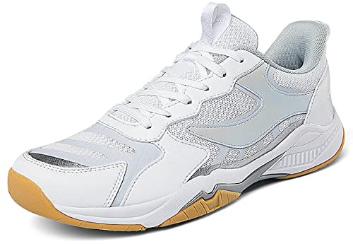 Ybberik Chaussures de Badminton Respirantes, Chaussures de Badminton en Caoutchouc de Gomme Non Marquantes en Maille Légère