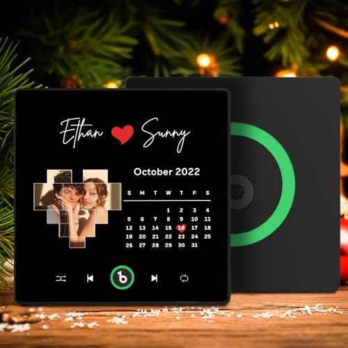 Magnete da Frigorifero con Foto Musicale Personalizzato Spotify Lettore Musicale con Album Personalizzabile per il Frigorifero per la Festa del Papà Regalo Perfetto per Papà, Nonno