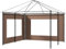 Outsunny Paredes Laterales para Carpa de 2 Paneles 295x195 cm Paredes Laterales de Repuesto de Tela Oxford con Ventana para Carpas de 6x3 m 3x3 m Marrón