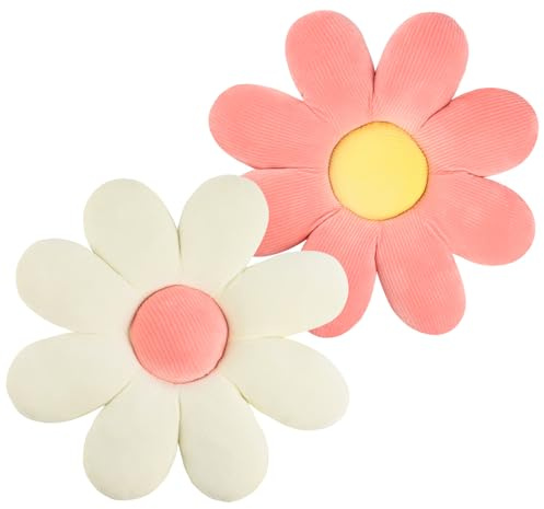 Quahzify Kissen aus Plüsch, Blumenform, Blumenkissen, aus Plüsch, für Sofa, Schlafzimmer, Auto, 40 cm