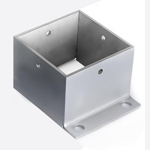 XUCAJING Stainless Steels Pergola Post Base, Heavy Duty Square Post Protector for Fence Post Anchor/Deck Railing/Outdoor Pavilion, Porch Brackets Post Base with Wood Screws Expansion Bolt/145*145*100M