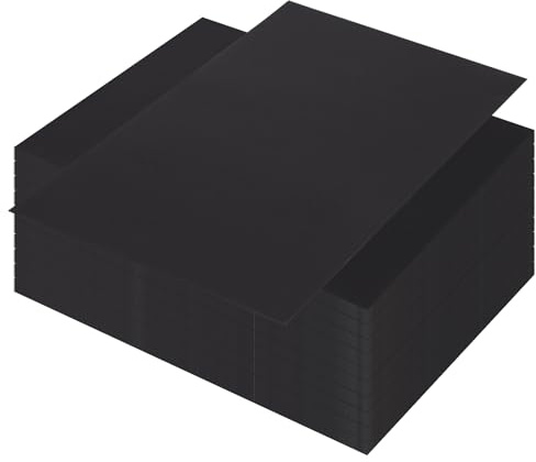 SENJEOK 100 st A3 svart kartong 300 GSM, 297 x 420 mm tjockt konstpapper för att rita, trycka, hantverksprojekt