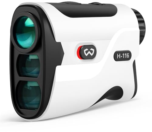 WOSPORTS Golf Rangefinder with Slope - 1200/1500 Yards Range Finder Golf with Magnetic Strap, Flag Pole Locking Vibration, 6X Magnification