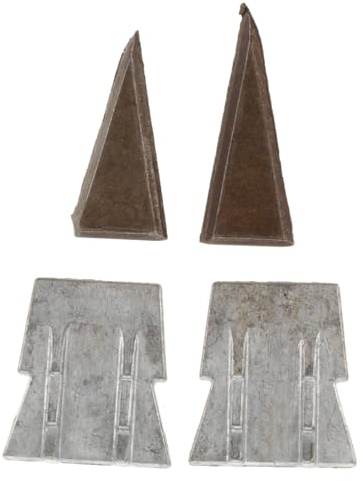 SEWACC Lot De 4 Coins en Fer Robustes pour Hache Et Marteau, Accessoires De Fixation Manuelle, Cales De Renfort pour Manche en Bois, Installation Solide pour Usage Charpentier Et Construction