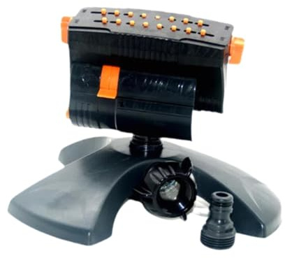 Irrigatore ad acqua oscillante con 16 ugelli regolabili, sistema di irrigazione da giardino per irrigazione casa cortile