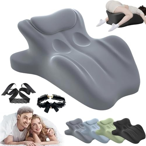 Vireon - Almohada de punto dulce, ángulo de 27°, posición perfecta, almohadas para parejas, cojín ergonómico de espuma viscoelástica para glúteos, experimentó un mejor apoyo y alineación (D)