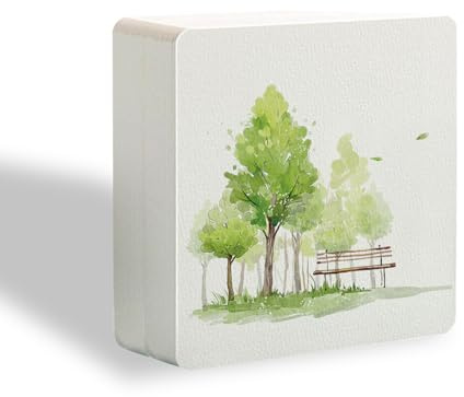 50 Blatt Quadratisches Aquarellpapier, 10x10cm Blanko Aquarellpapier | 300g Aquarell Karten, Blanko Büttenpapier Baumwolle, Verdickt, für Gemälde Einladungen Briefe Handwerke