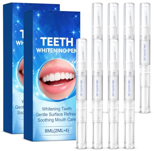 Xivicii 8 Pcs Teeth Whitening Pen, Gentle Teeth Whitening Gel for Removal Tooth Stain