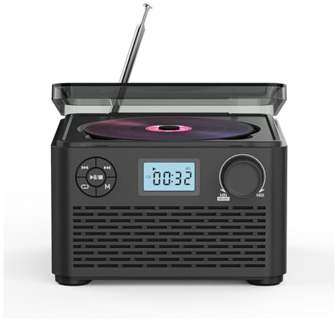 Lettore DVD, Lettore CD portatile con altoparlanti integrati - ricaricabile Bluetooth radio FM USB MP3