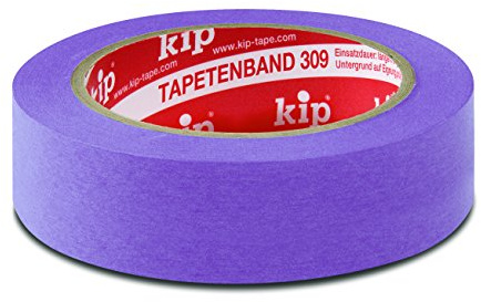 Kip 309 Tapetenband Washi, Farbe: lila - 48 mm x 55 m - 3er Pack