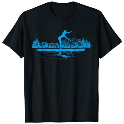 Stand Up Paddle Board Stehpaddeln SUP Paddeln Frau T-Shirt