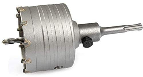 Corona para Hormigón TIMESETL Coronas Perforadoras SDS Plus 68mm+ 110mm Sierra de Corona para Hormigon Metal de Carburo, Corona de Sierra con Broca de Centrado de 110 mm y Tornillos