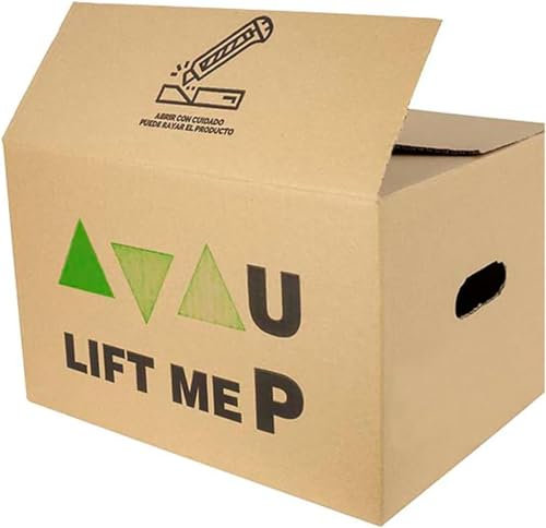 Chely Intermarket, Cajas de cartón GRANDES para mudanzas 60x40x40cm (Pack 10uds) Canal doble más rígido, práctico y consistente | Fabricadas en España | 100% reciclables (53643-60x40x40cm-10,00)