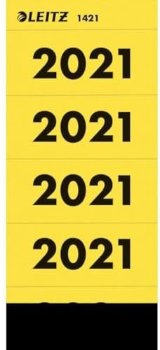LEITZ Ordner-Inhaltsschild 'Jahreszahl 2021', gelb