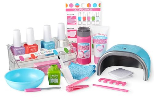 Melissa & Doug Love Your Look Pretend Nail Care Play Set – 20 Pieces for Mess-Free Play Mani-Pedis (Does NOT Contain Real Cosmetics), Pink