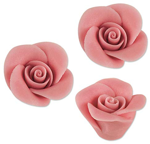 24 Marzipanrosen, klein, rosa