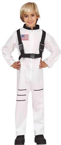 FIESTAS GUIRCA | Disfraz de Astronauta Teen (14-16 Años) - Mono Espacial - Disfraces de Piloto Espacial para Halloween, Carnaval y Fiestas de Disfraces - Ideal para Adolescentes - Blanco y Negro