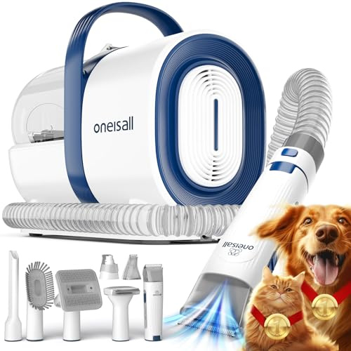 oneisall Dog Cat Grooming Kit with Vacuum,Dog Clippers Vacuum Groomer