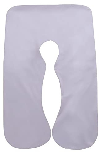 Funda de cojín en forma de U, funda de almohada de embarazo, de algodón, extraíble y lavable, soporte abdominal, almohada para dormir de lado, reemplazo de almohada, 70 x 130 cm