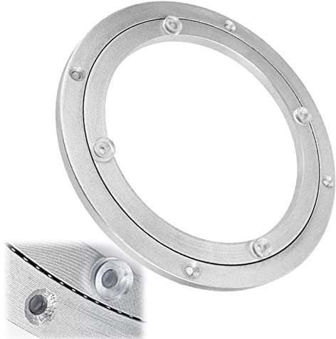 WORDFUN 360 Grad Drehlager Drehteller Drehteller Aus Aluminiumlegierung Mit Kugellager Starke Tragfähigkeit Dauerhaft rutschfest Für Esstisch TV, Monitor, Küchengeräte