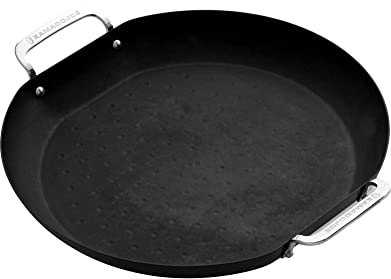 Kamado Joe KJ15124722 Karbon Carbon Steel Paella Pan, Black