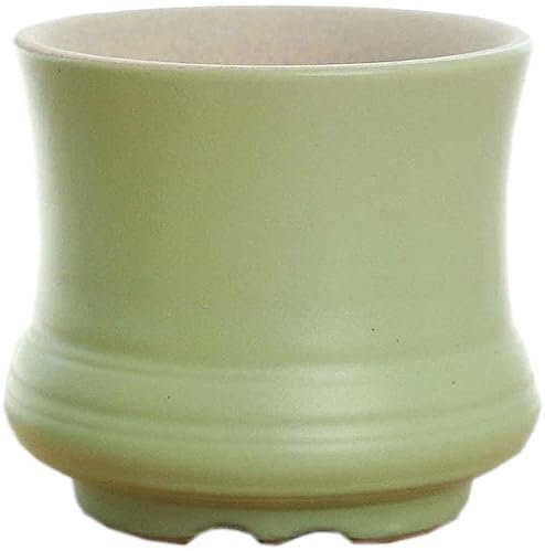 PHONME Pots de plantes d'intérieur et d'extérieur de 8,8 x 8 cm, pots de fleurs d'intérieur, 1 pot de fleurs en céramique avec trou de drainage pour plantes succulentes décoration de bureau, D, 8,8 x