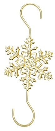 Wambere 24 Stück Weihnachtsdekorationshaken Metall Schneeflocke S-Haken,Christbaumhaken Weihnachtskugeln Aufhänger Weihnachtsbaum Haken Christbaumanhänger Weihnachtshaken Weihnachtsbaumschmuck,Gold