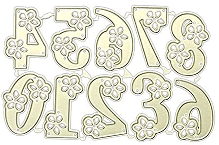 Limtula Zahlen Blumen Stanzformen Schablone Scrapbooking DIY Album Stempel Papier Karte Für Handgefertigte Grußkarten Prägung Dekor Bastelprojekte Metall Stanzformen Für Papier