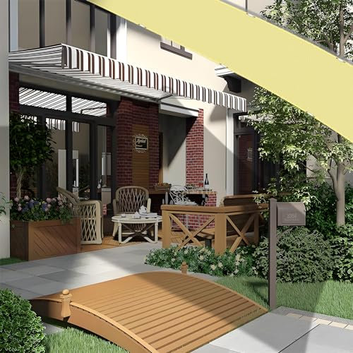 Flei Sonnensegel Rechteckig, Sunsegel Wasserdicht, Balkonverkleidung Viele Größe und Farben Mit Ösen Und Kordel für die überdachung, Balkon, Schwimmbad, AußEnbereich, und Garten 1.7x2.6M - Beige