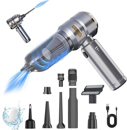 BelonLink Aspirador de Mano Sin Cable, 16000Pa/100W Aspirador Coche Potente Portátil, 6000mAh Aspiradora De Mano Multifunción, 3 Velocidades, USB Recargable, para Pelo De Mascotas, Coche, Hogar