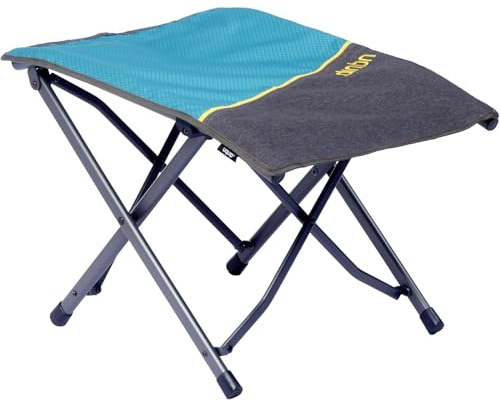 Uquip Fußablage Finley Fußbank Camping Stuhl Klappstuhl Fuß Stütze Hocker Stahl Petrol/Grey