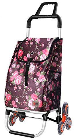 Carrello della spesa indipendente, carrello della spesa pieghevole con ruote, borsa staccabile e design pieghevole, carrello della spesa multifunzionale a 6 ruote(A)